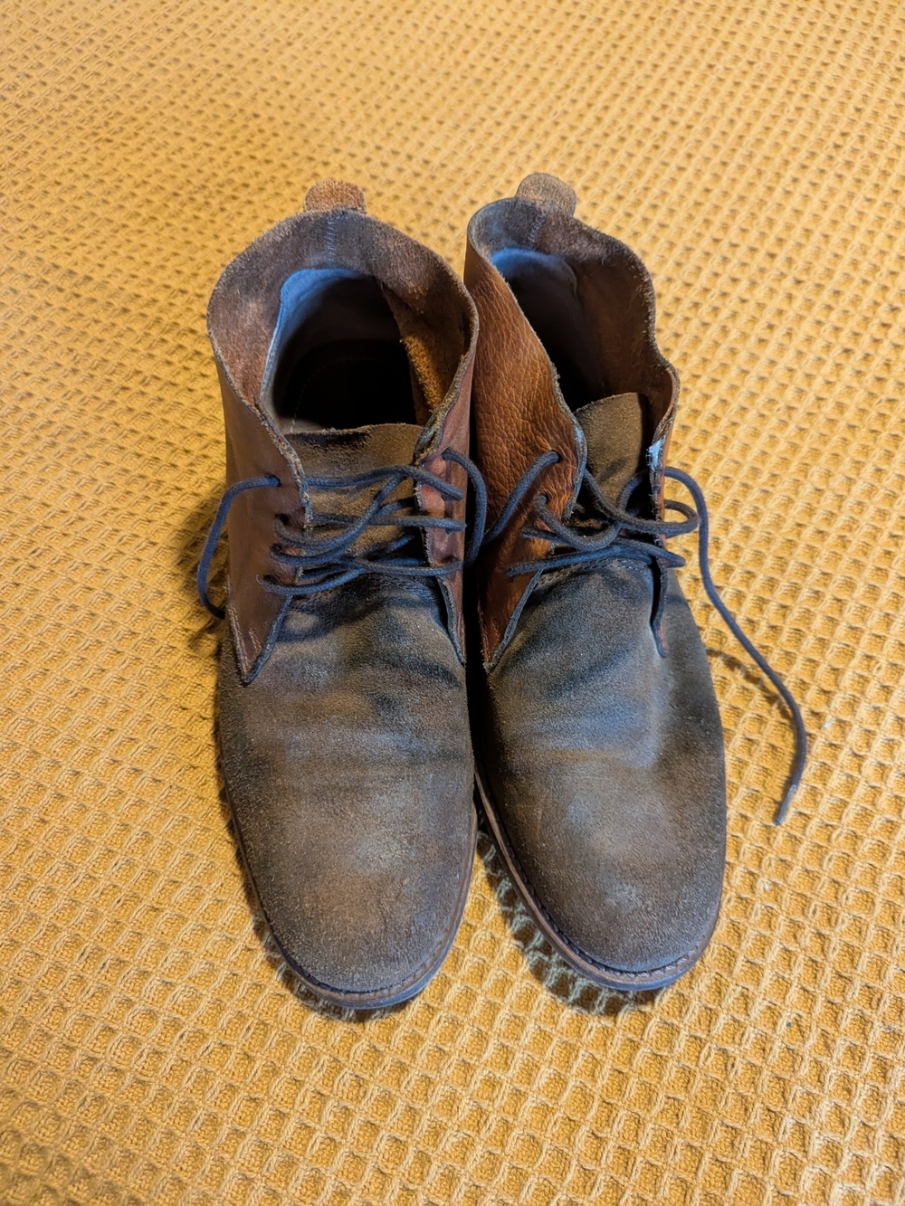 Aldo Men's Dark Brown Suede Leather Chukka Boots, 7.5